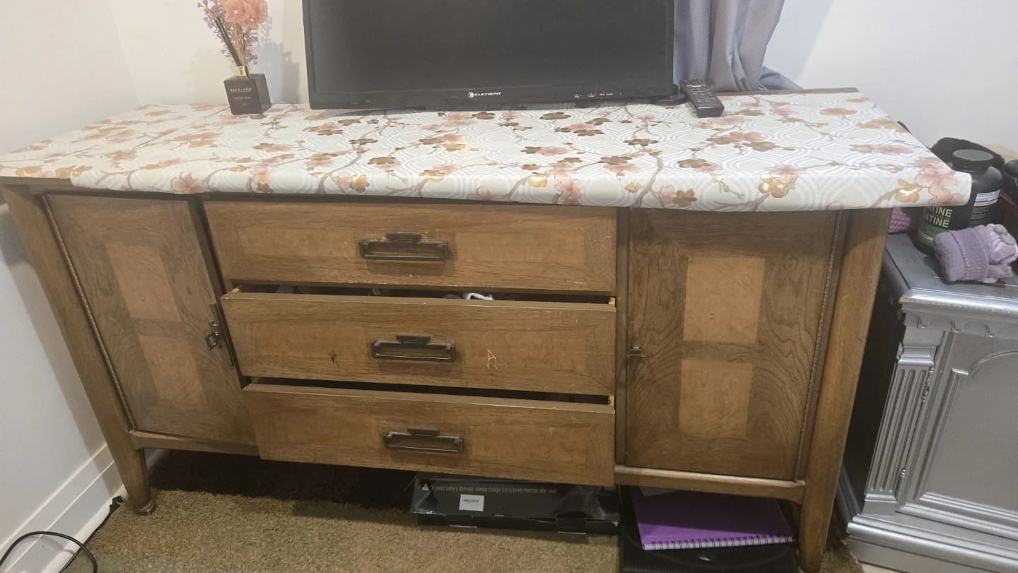Wooden Sideboard with Drawers and Cabinets