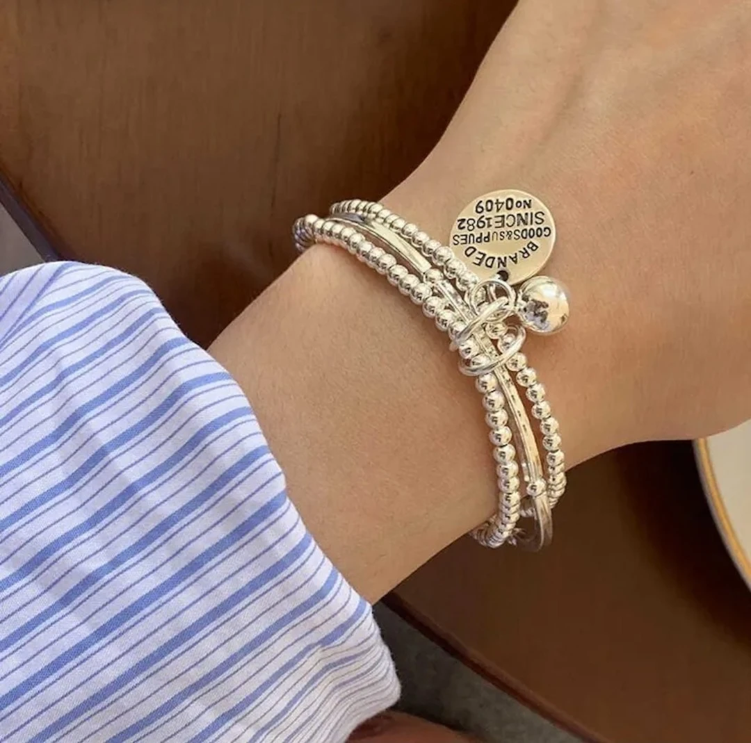 Silver Bead Bracelet