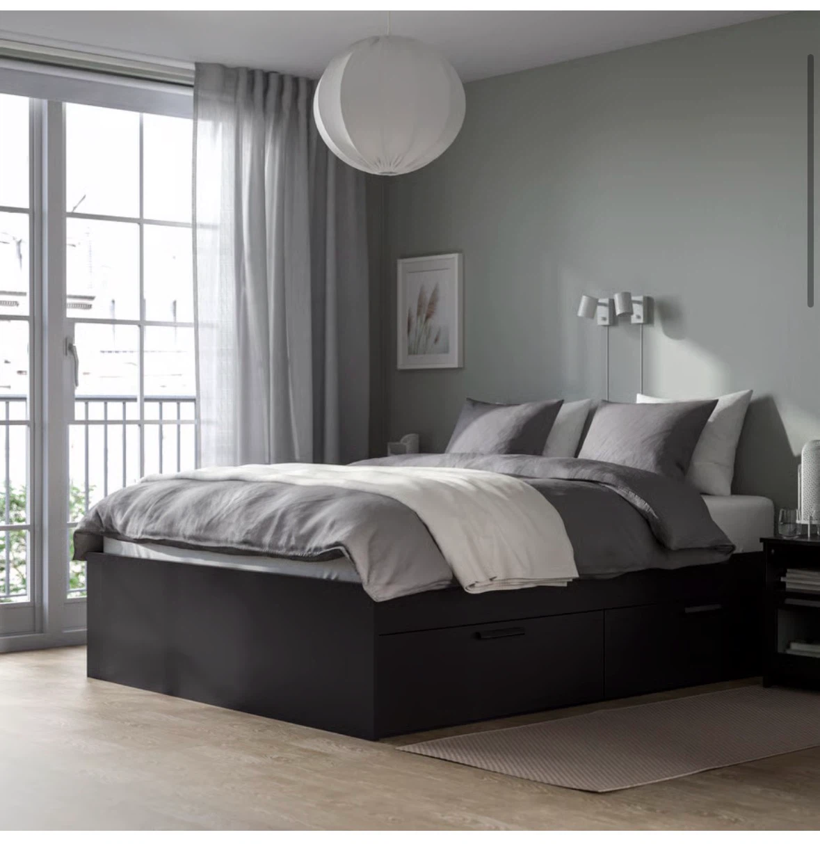 IKEA BRIMNES Bed Frame with Storage