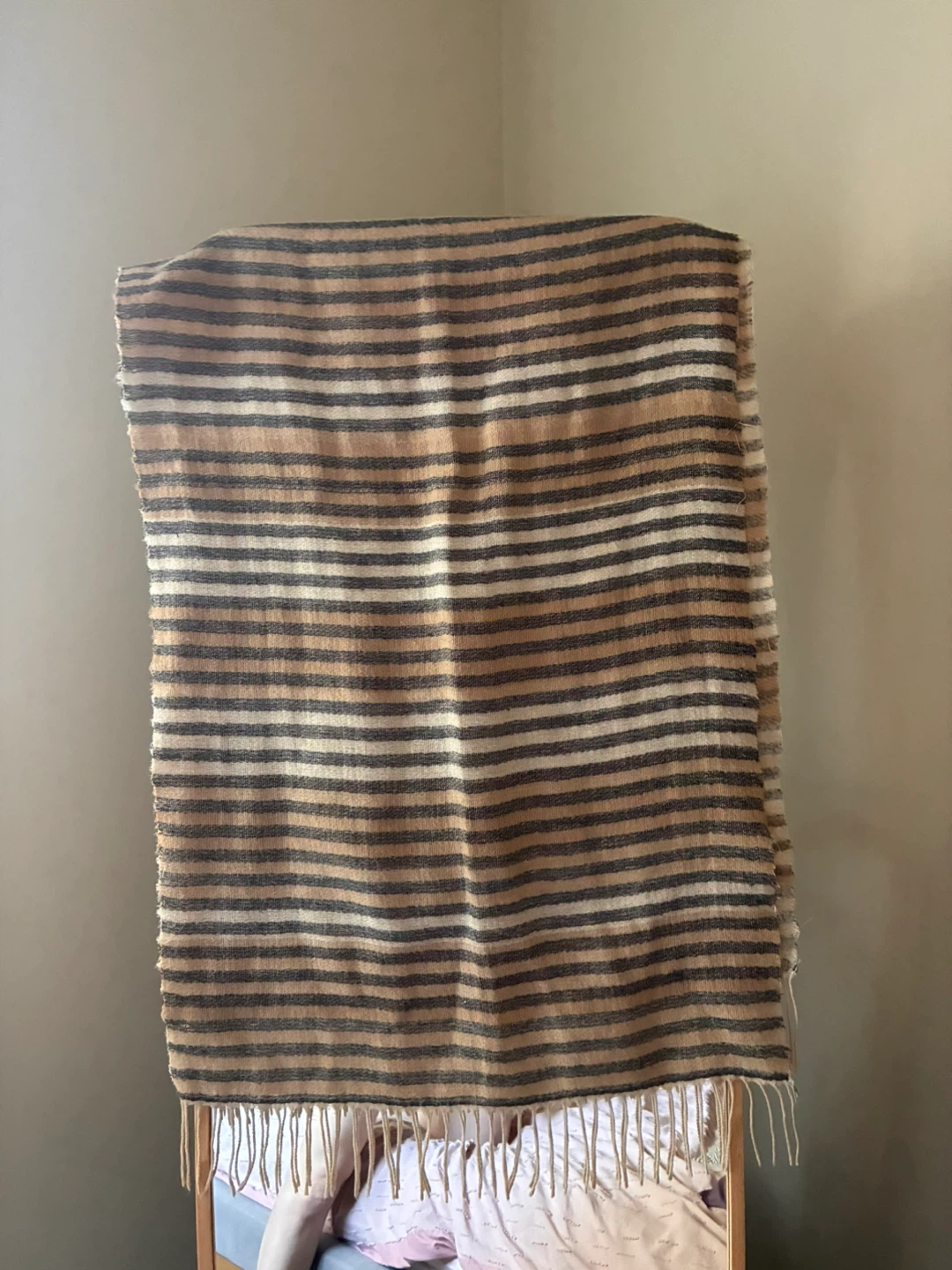 Striped Neutral Patterned Scarf