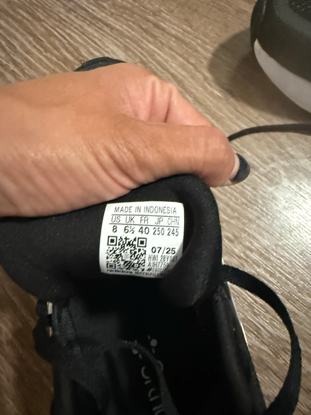 Adidas Black Running Shoes - Size 8 - photo 2