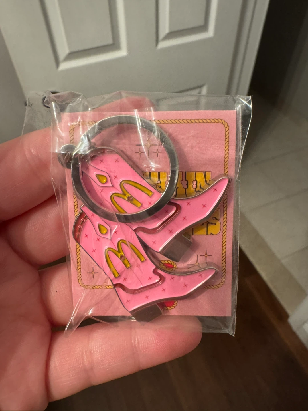 McDonald's Pink Cowboy Boots Keychain