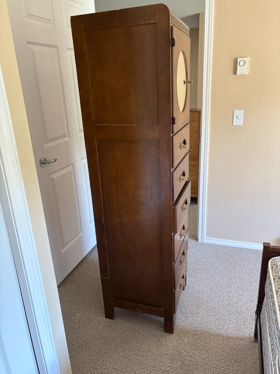 Antique 6 drawer cabinet with mirror - photo 5