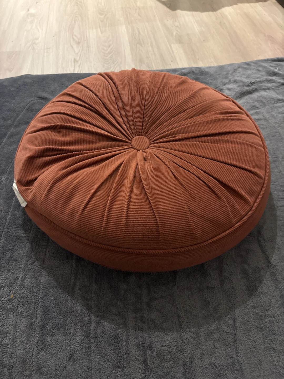 Round Pleated Floor Cushion 2qty