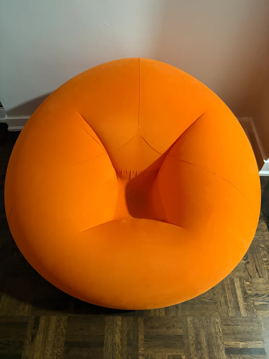 Orange Inflatable Beanbag Chair