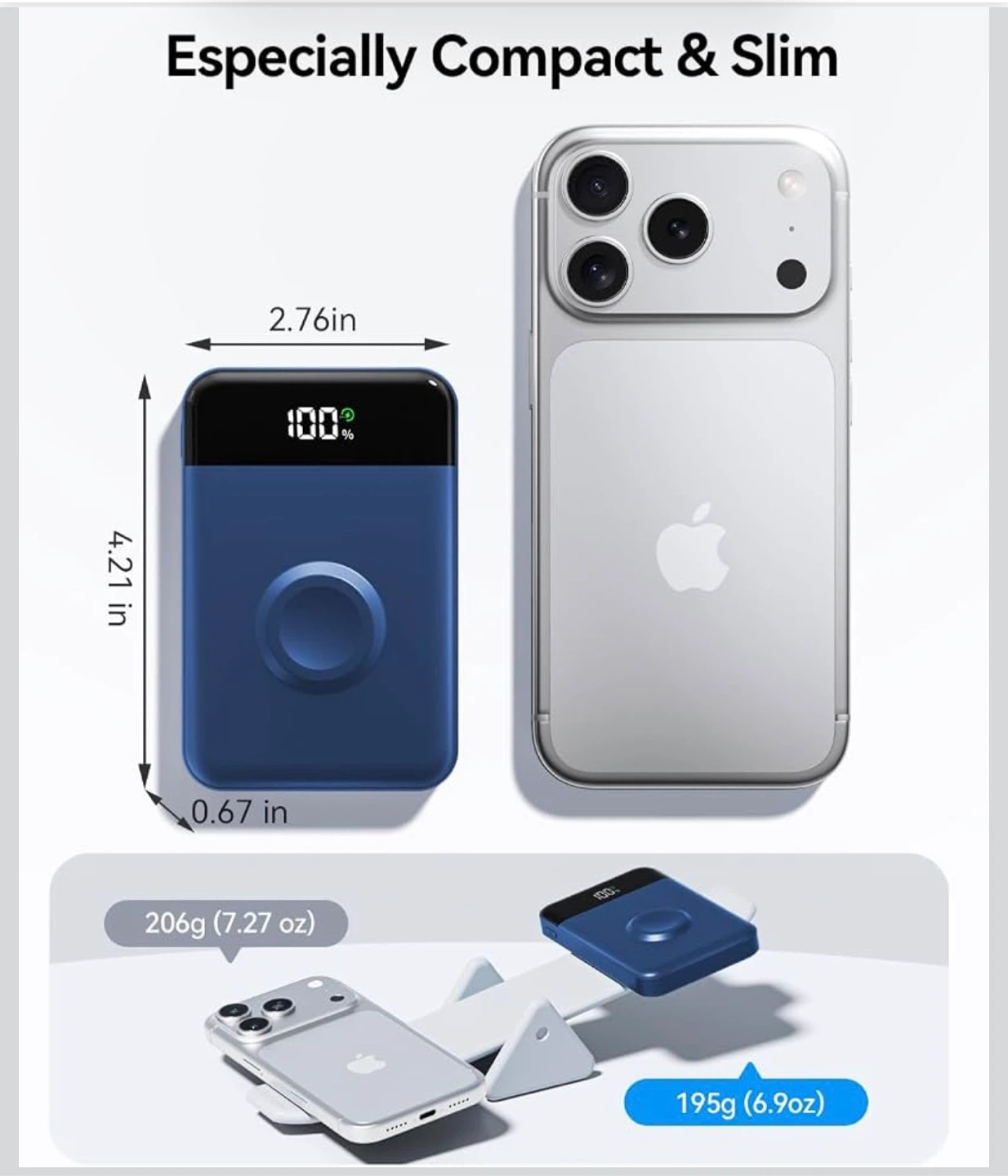 10000mAh Magnetic Wireless Power Bank - photo 3