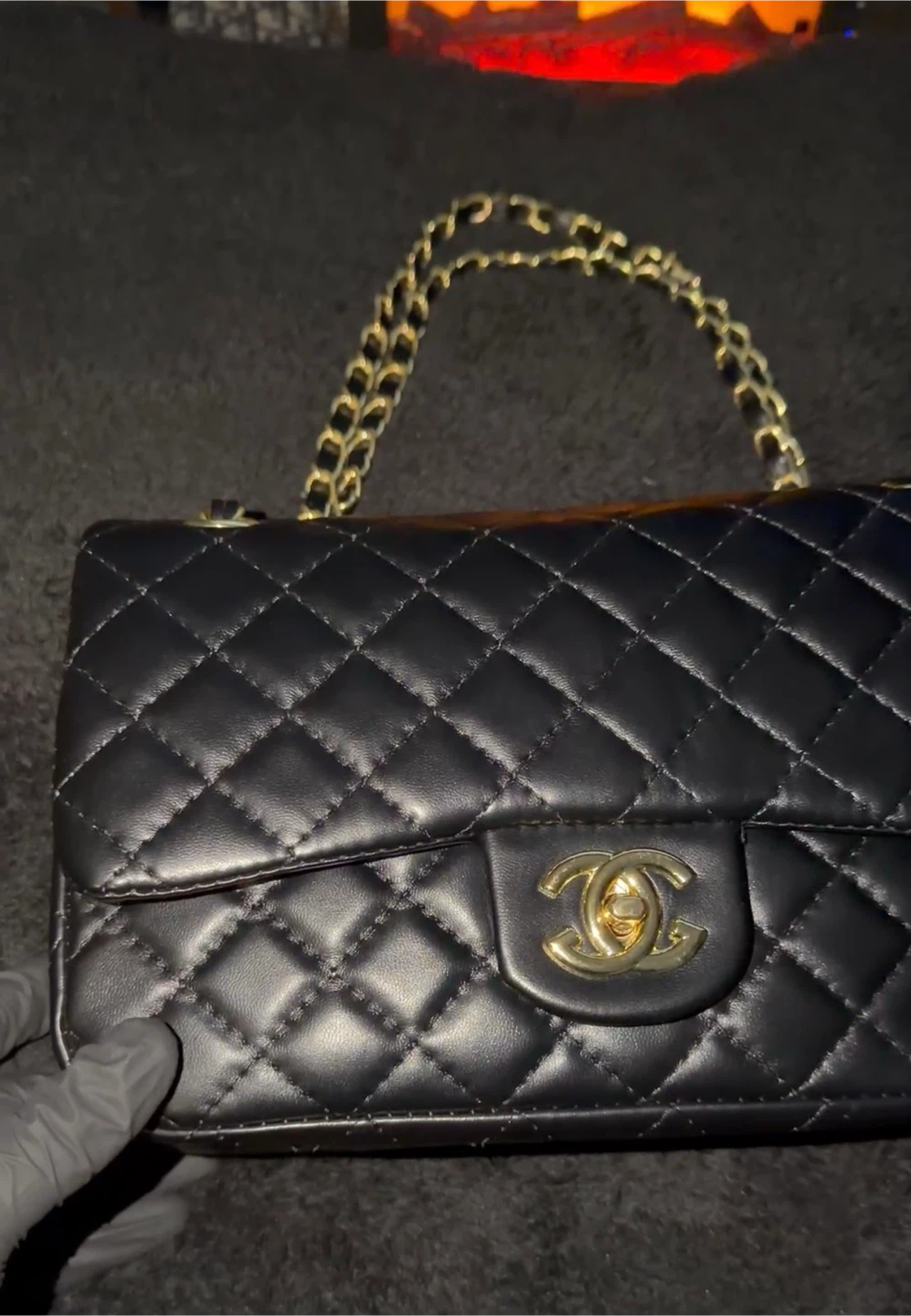 Black Quilted Leather Shoulder Bag - photo 2