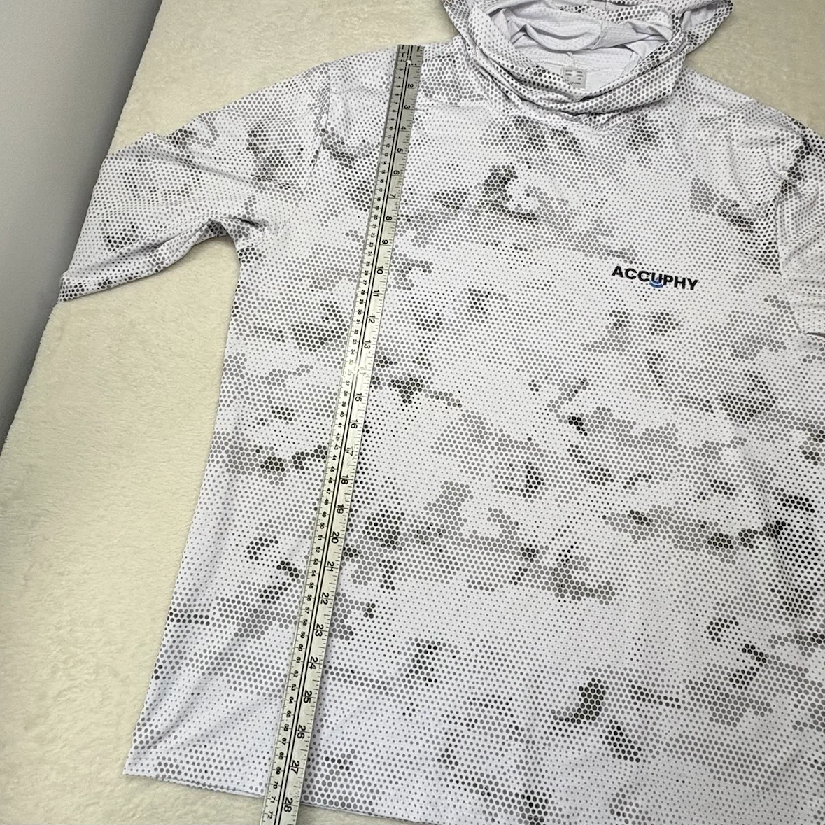 Accuphy Grey Camo Hooded Sun Shirt UV Protection Long Sleeve L - photo 4