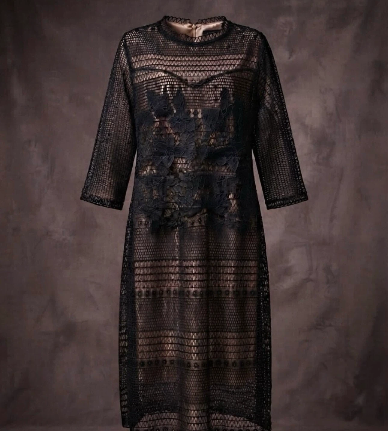 Black Lace Sheath Dress XL - photo 2