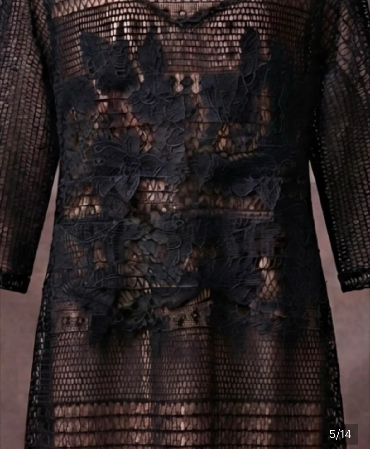 Black Lace Sheath Dress XL - photo 4
