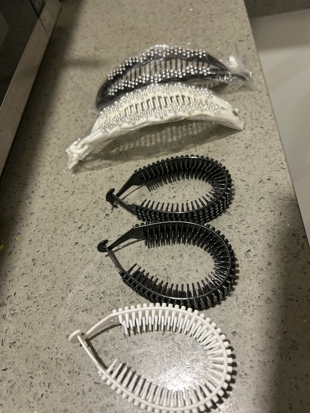 Banana Hair Clips - Black & White Set - photo 2