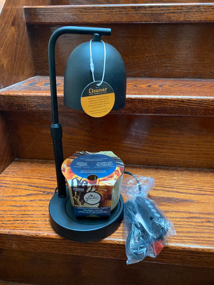 Candle Warmer Lamp with Glade Vanilla Caramel Twist Candle
