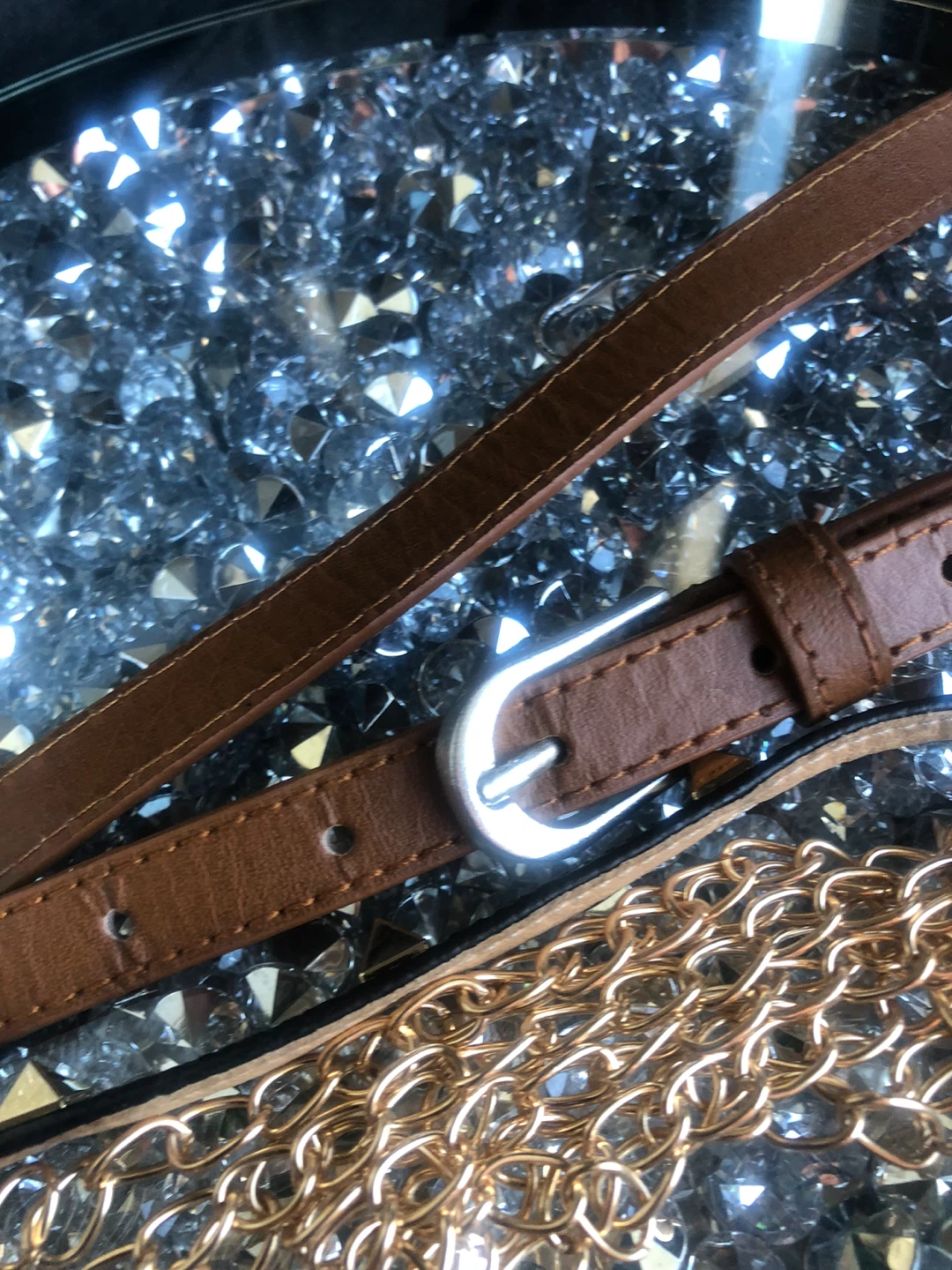 2 Fashion Belts & One Studded Necklace Choker - photo 3