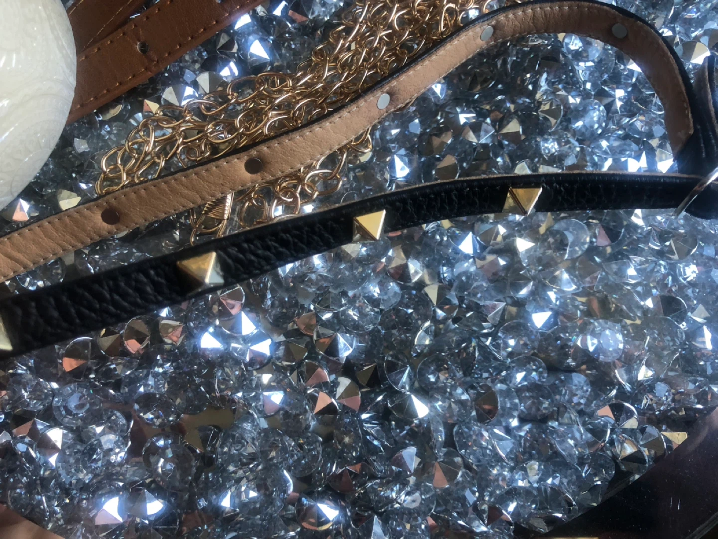 2 Fashion Belts & One Studded Necklace Choker - photo 5