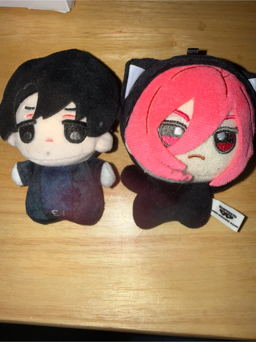 Two Banpresto Plush Keychains