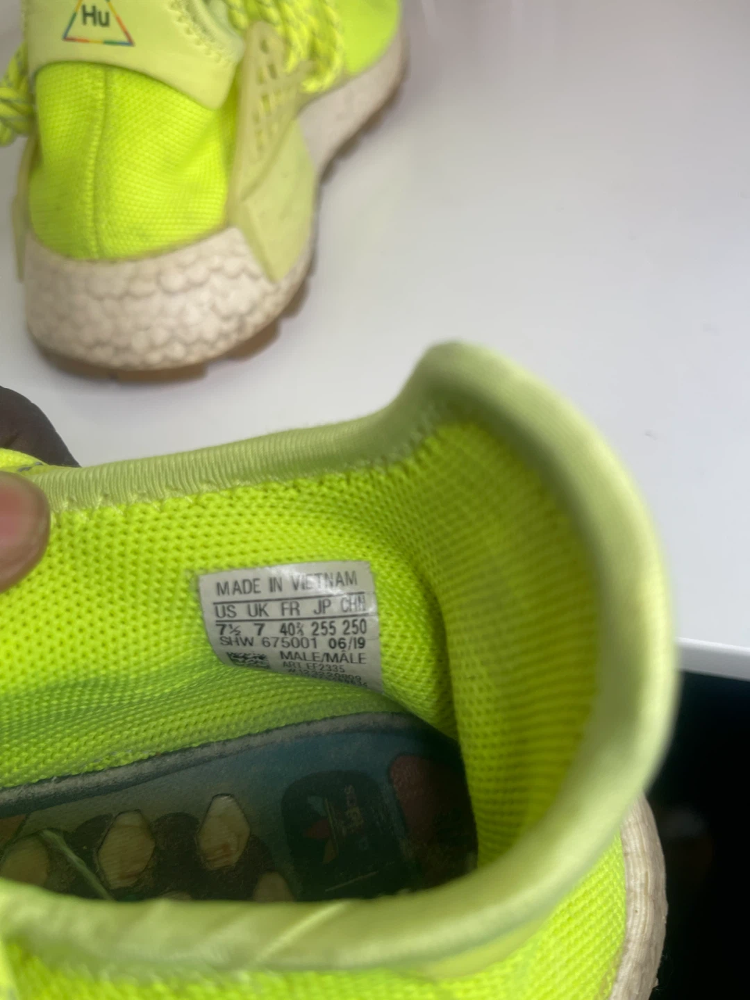 Adidas Pharrell Williams NMD Hu Neon Yellow - photo 5