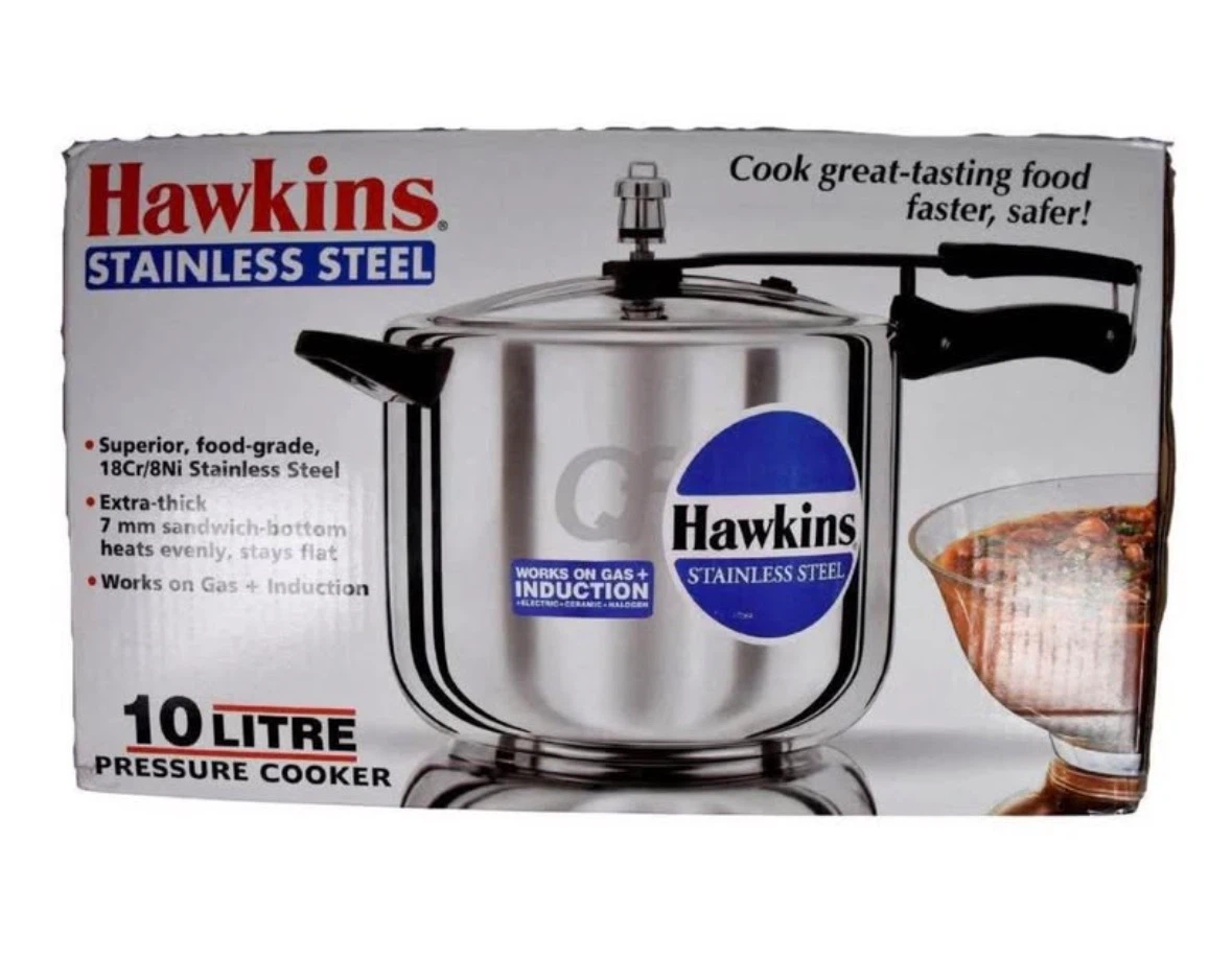 Hawkins Stainless Steel 10 Litre Pressure Cooker