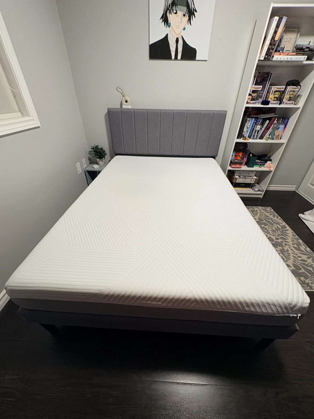 Double size bed frame and mattress