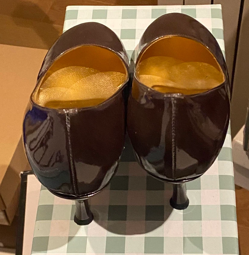 Ron White Brown Patent Leather Heels Size 37 - photo 2