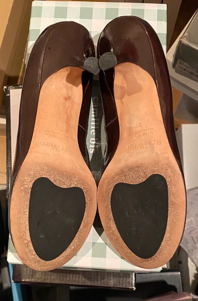 Ron White Brown Patent Leather Heels Size 37 - photo 3