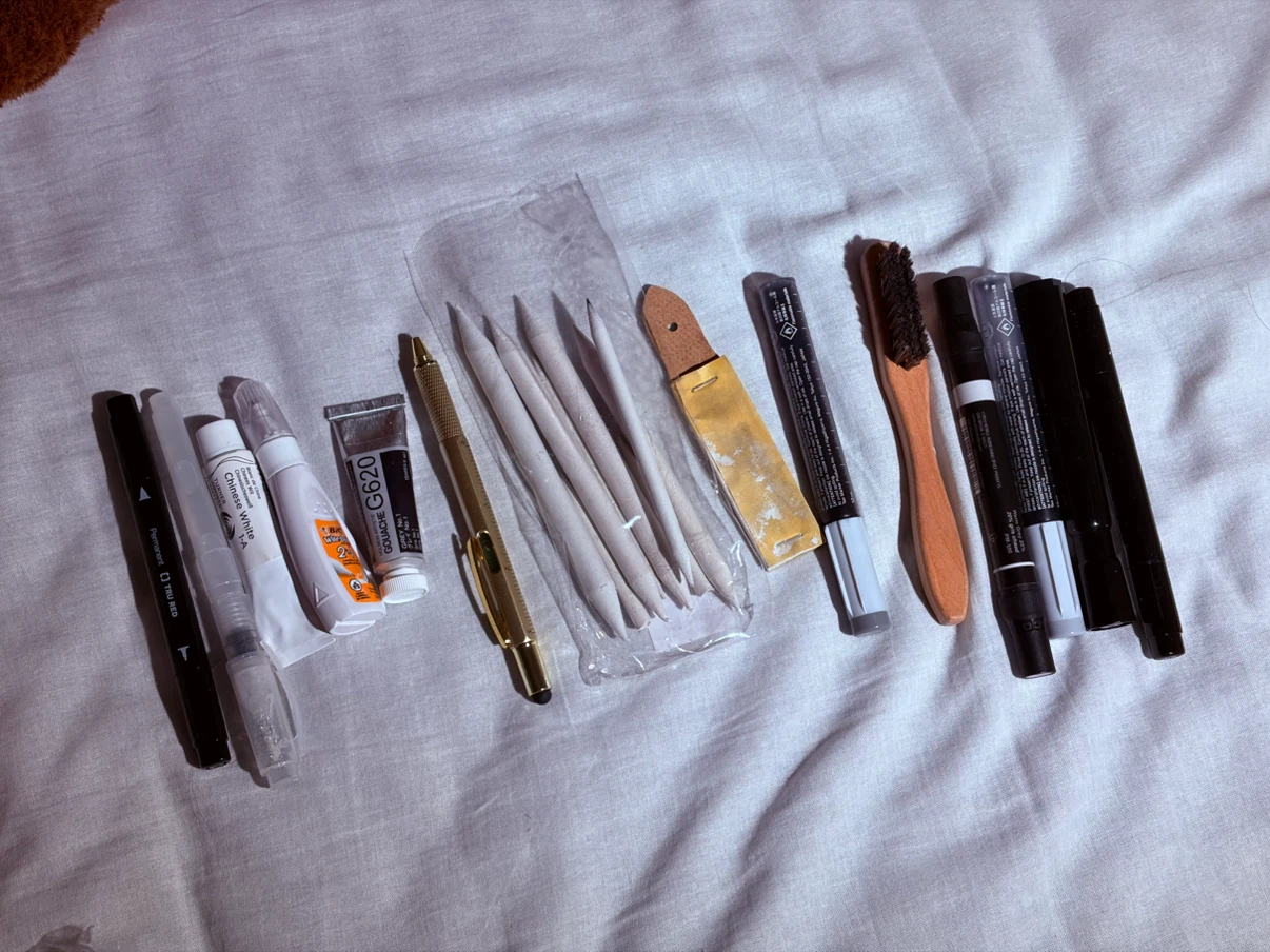 A lot of Drawing stuff from a Graphic Design student