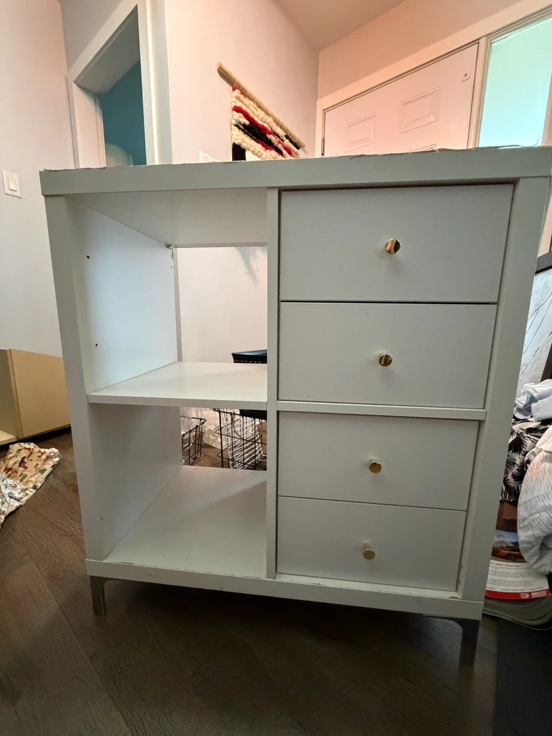 White storage unit