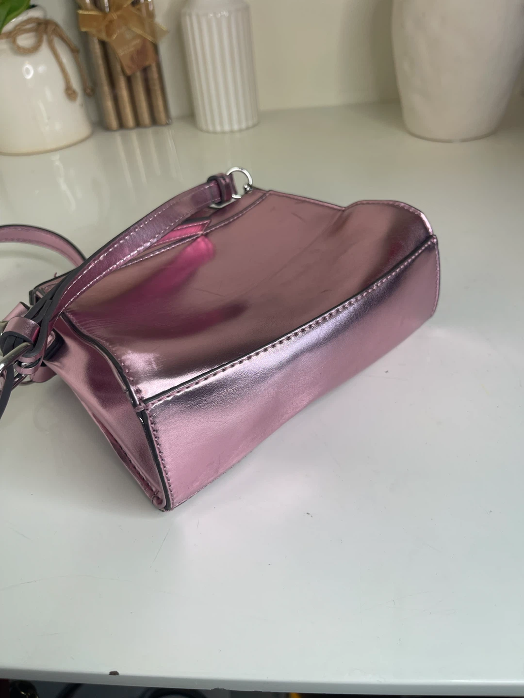 Guess Metallic Pink Crossbody Bag - photo 3