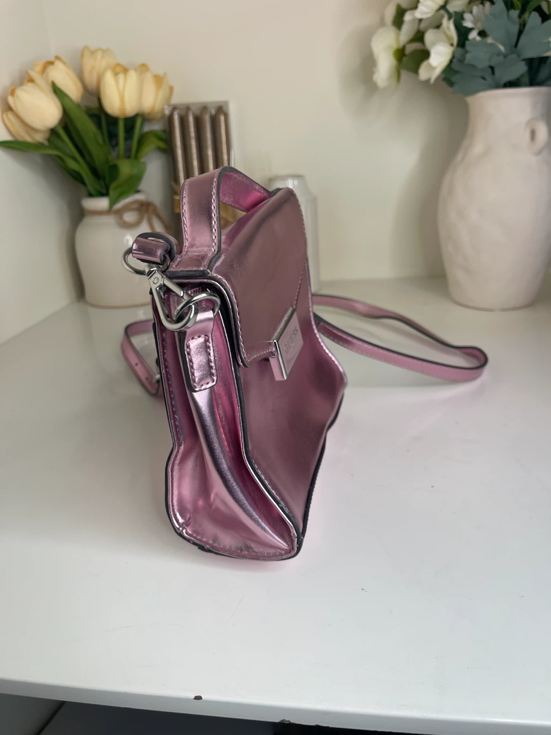 Guess Metallic Pink Crossbody Bag - photo 5