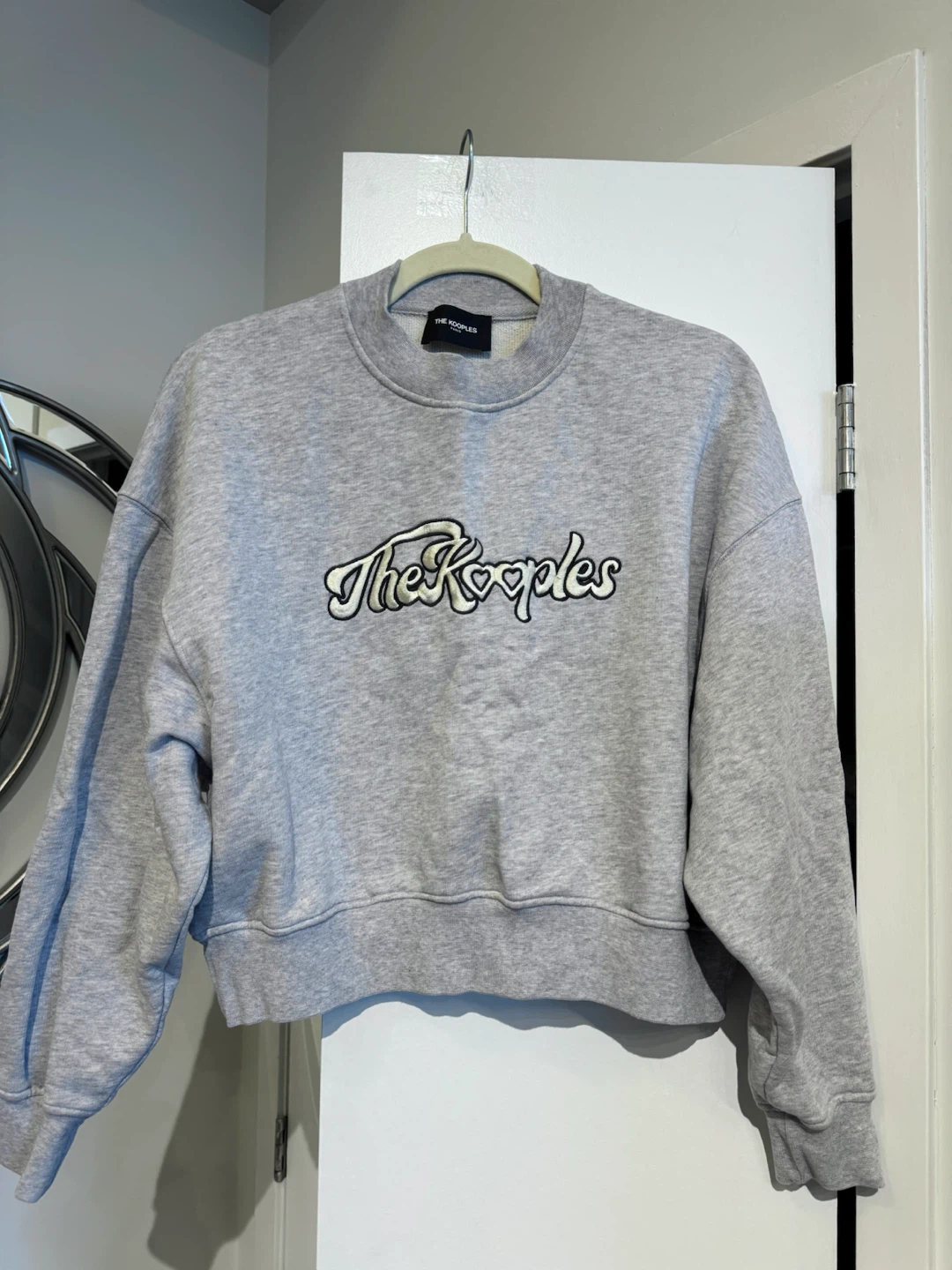 The Kooples Grey Embroidered Sweatshirt