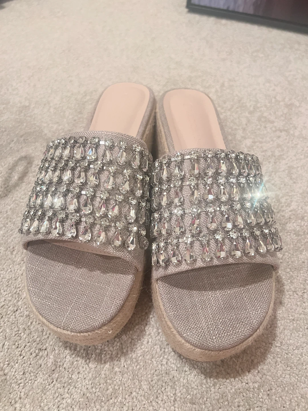 Women's Embellished Platform Slide Sandals - photo 2