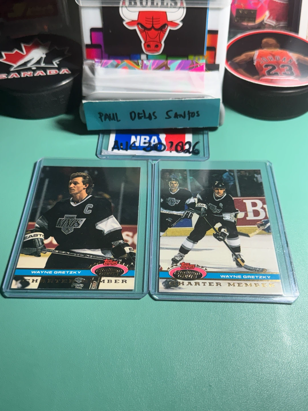 2 Wayne Gretzky 1991 Topps Stadium Club Hockey Cards