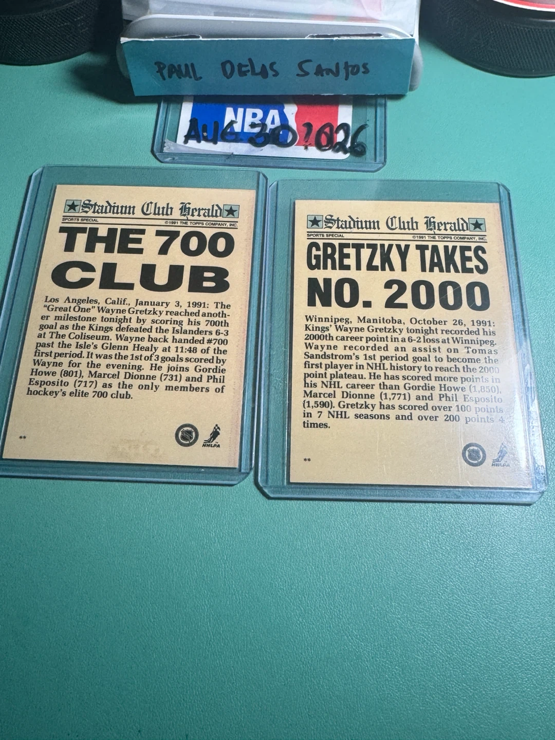 2 Wayne Gretzky 1991 Topps Stadium Club Hockey Cards - photo 4