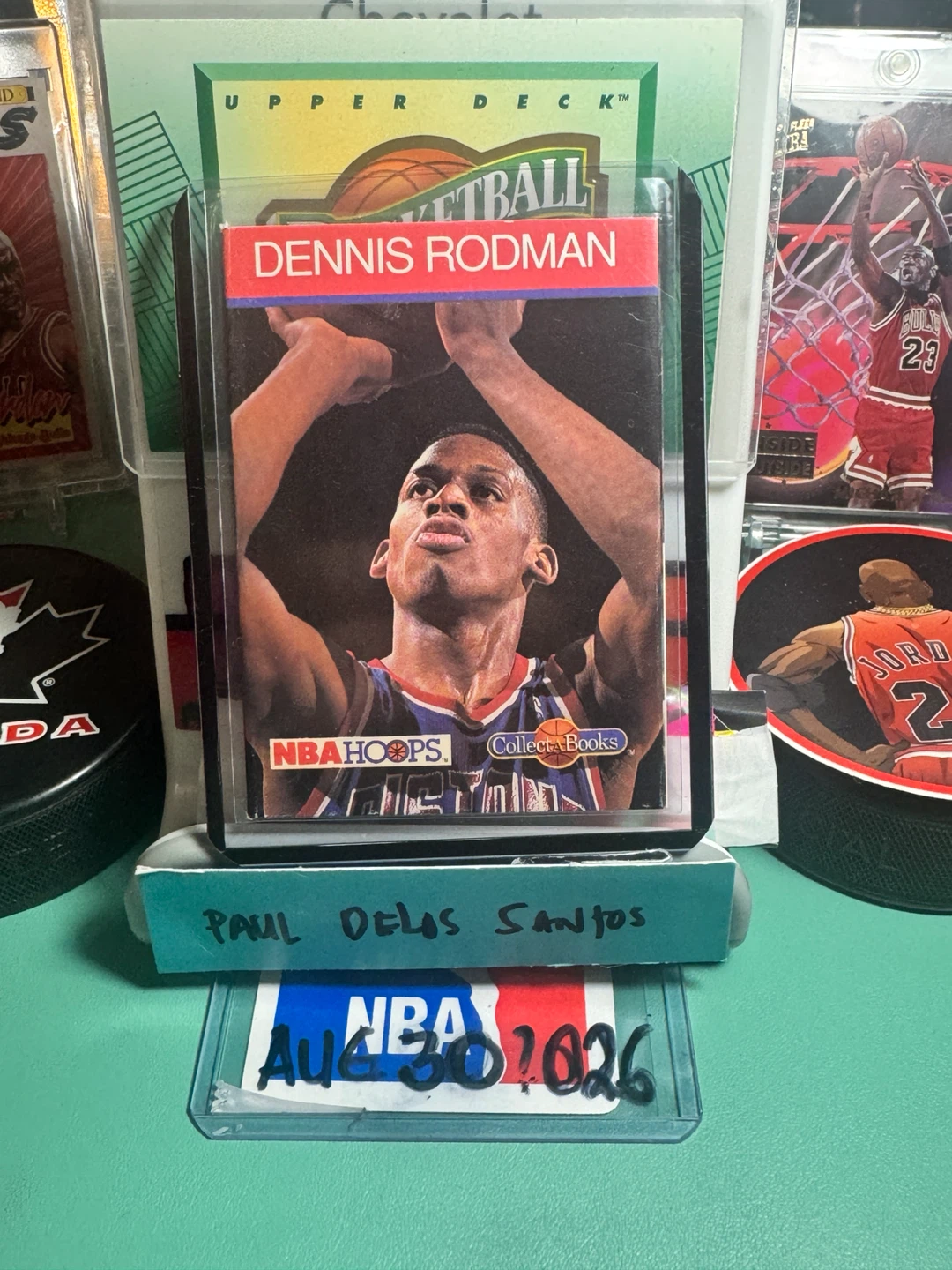 1990 NBA Hoops Dennis Rodman Collect-A-Book Card - photo 2