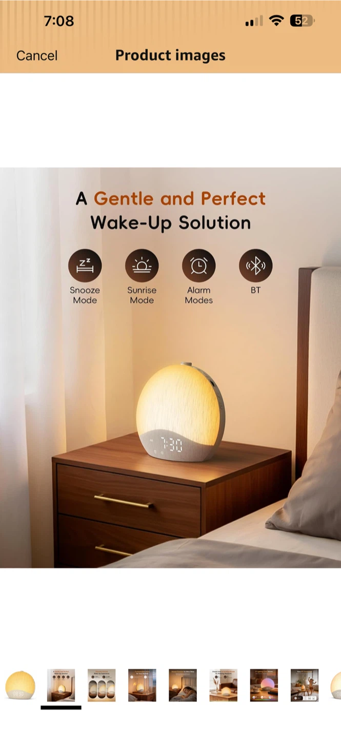 New- Ecozy Sunrise Alarm Clock White Noise Machine - photo 2