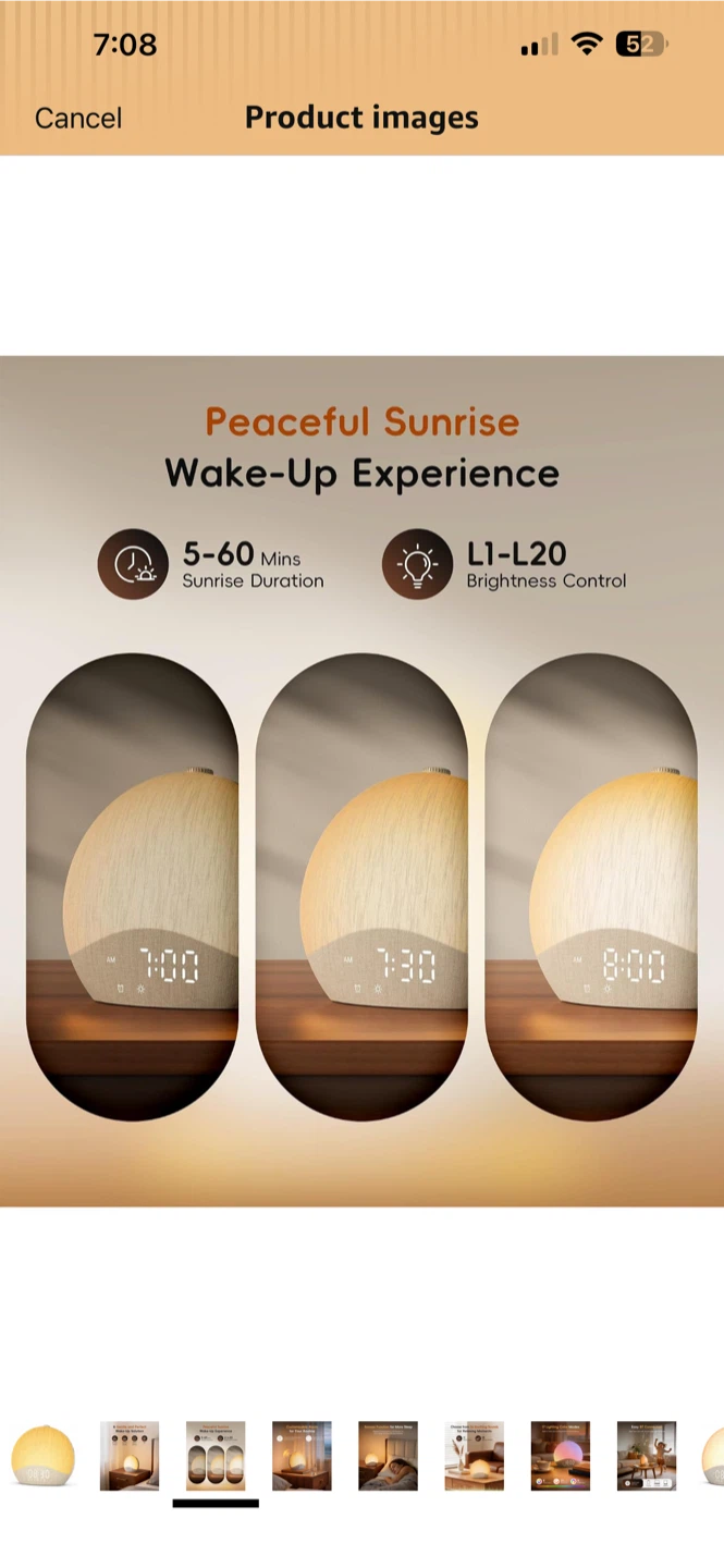 New- Ecozy Sunrise Alarm Clock White Noise Machine - photo 3