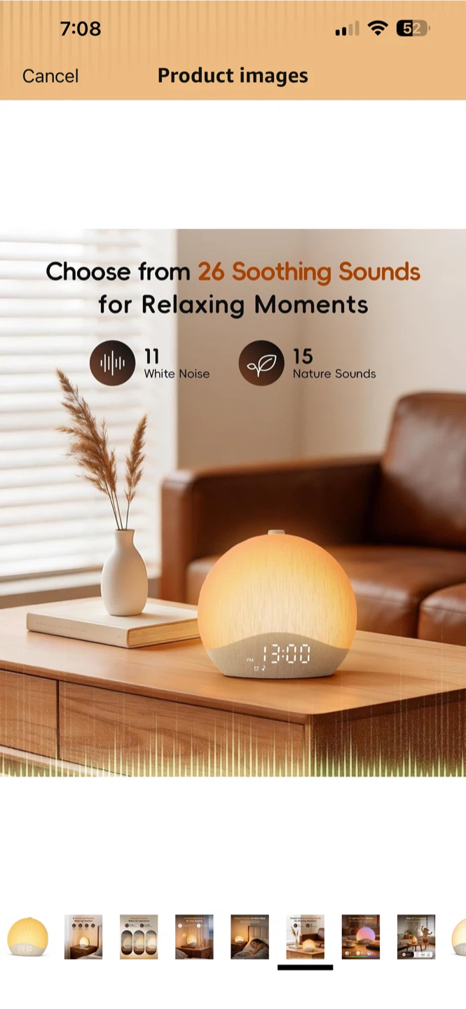 New- Ecozy Sunrise Alarm Clock White Noise Machine - photo 5