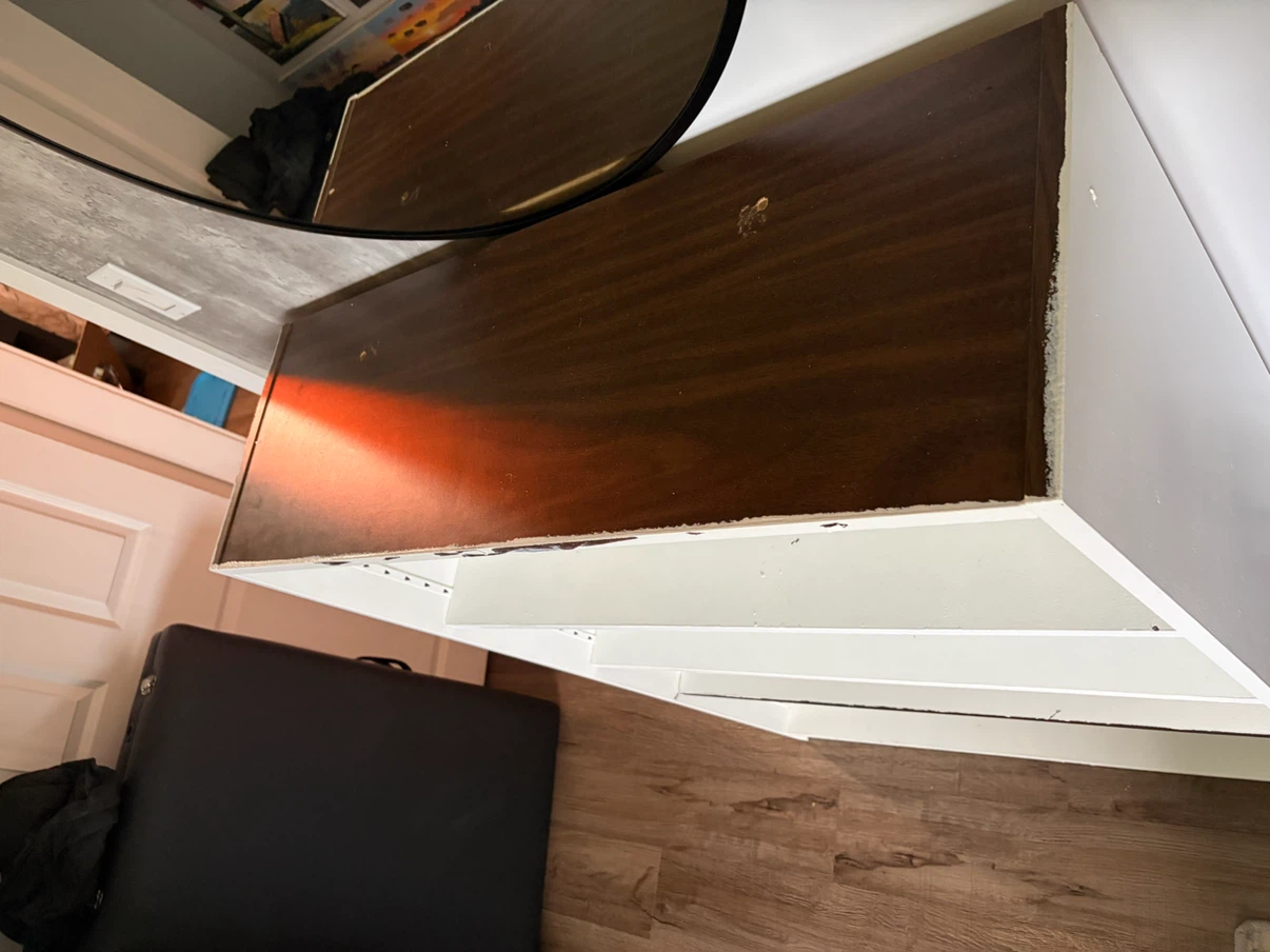 White Bookshelf with Decorative Backing - photo 3