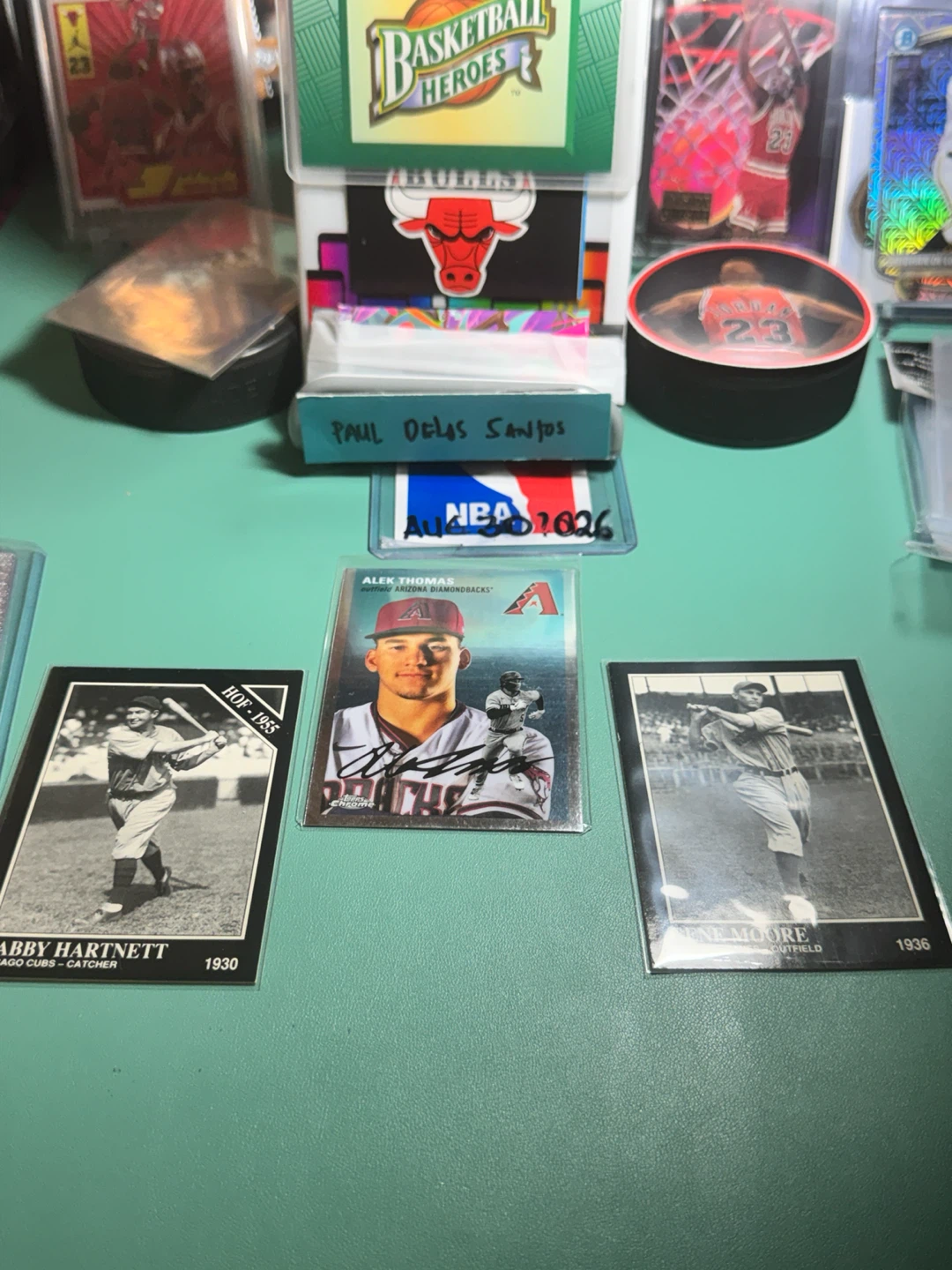 Set of 3 Baseball Cards: Alek Thomas, Gabby Hartnett, Gene Moore