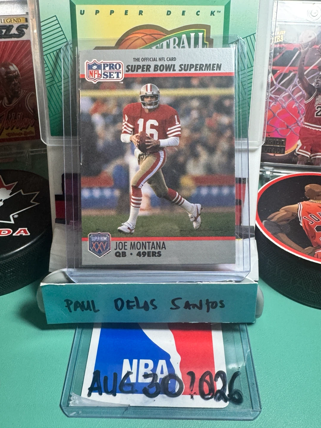 1990 Pro Set Joe Montana Super Bowl Supermen Card - photo 2