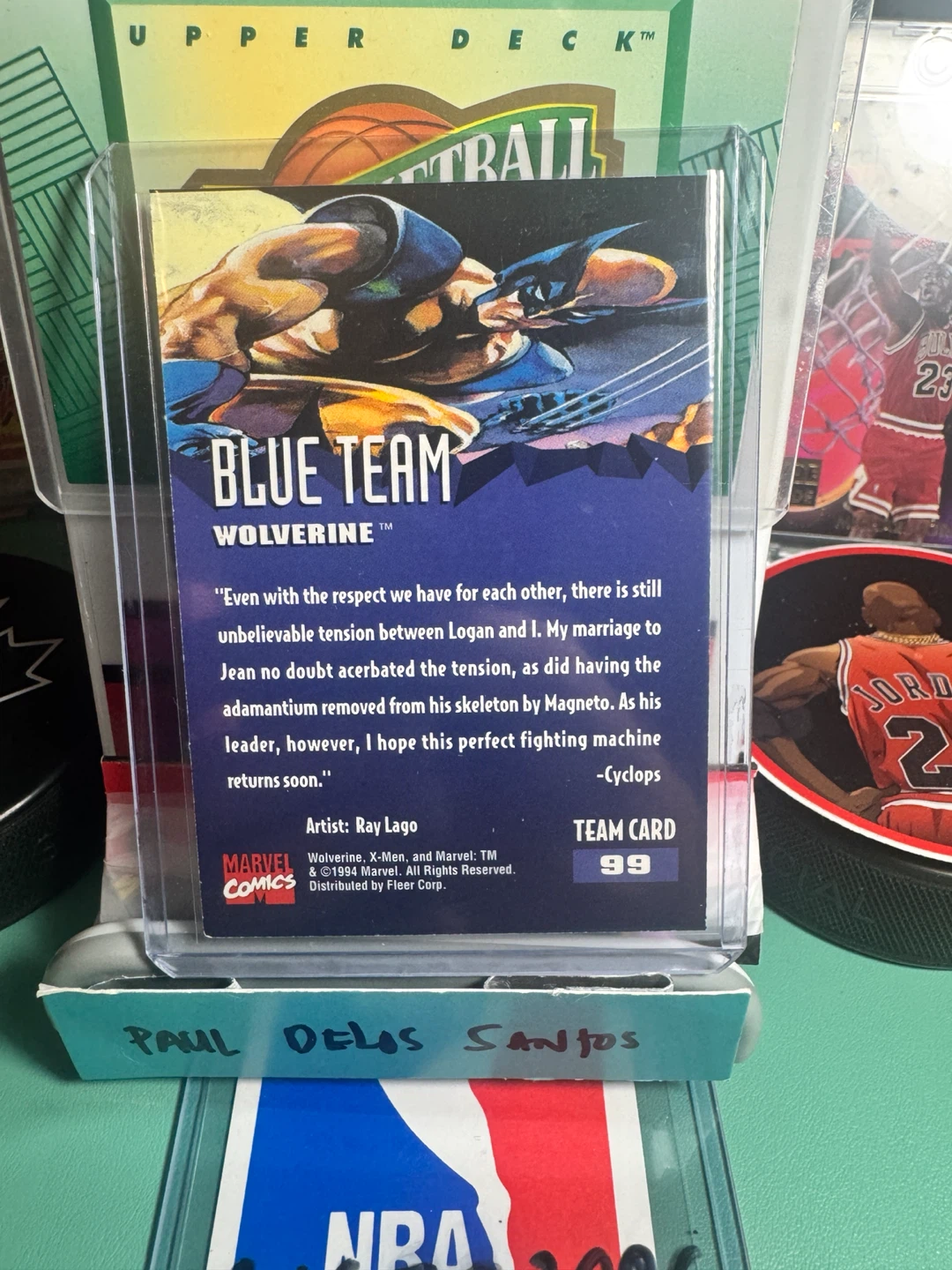 1994 Marvel X-Men Blue Team Wolverine Card - photo 3
