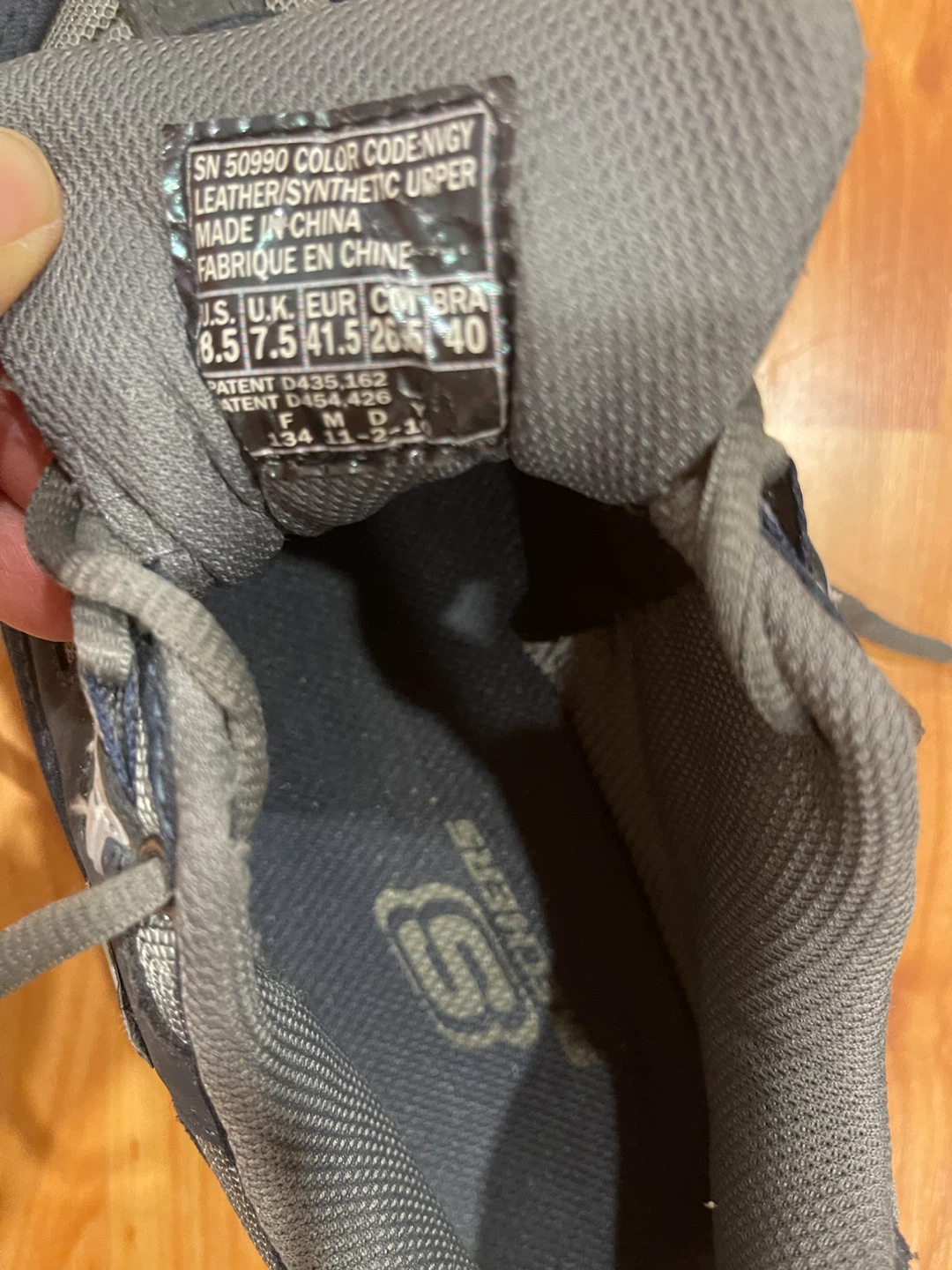 Skechers man's Grey/Navy Hiking Shoes Size 8.5 - photo 4