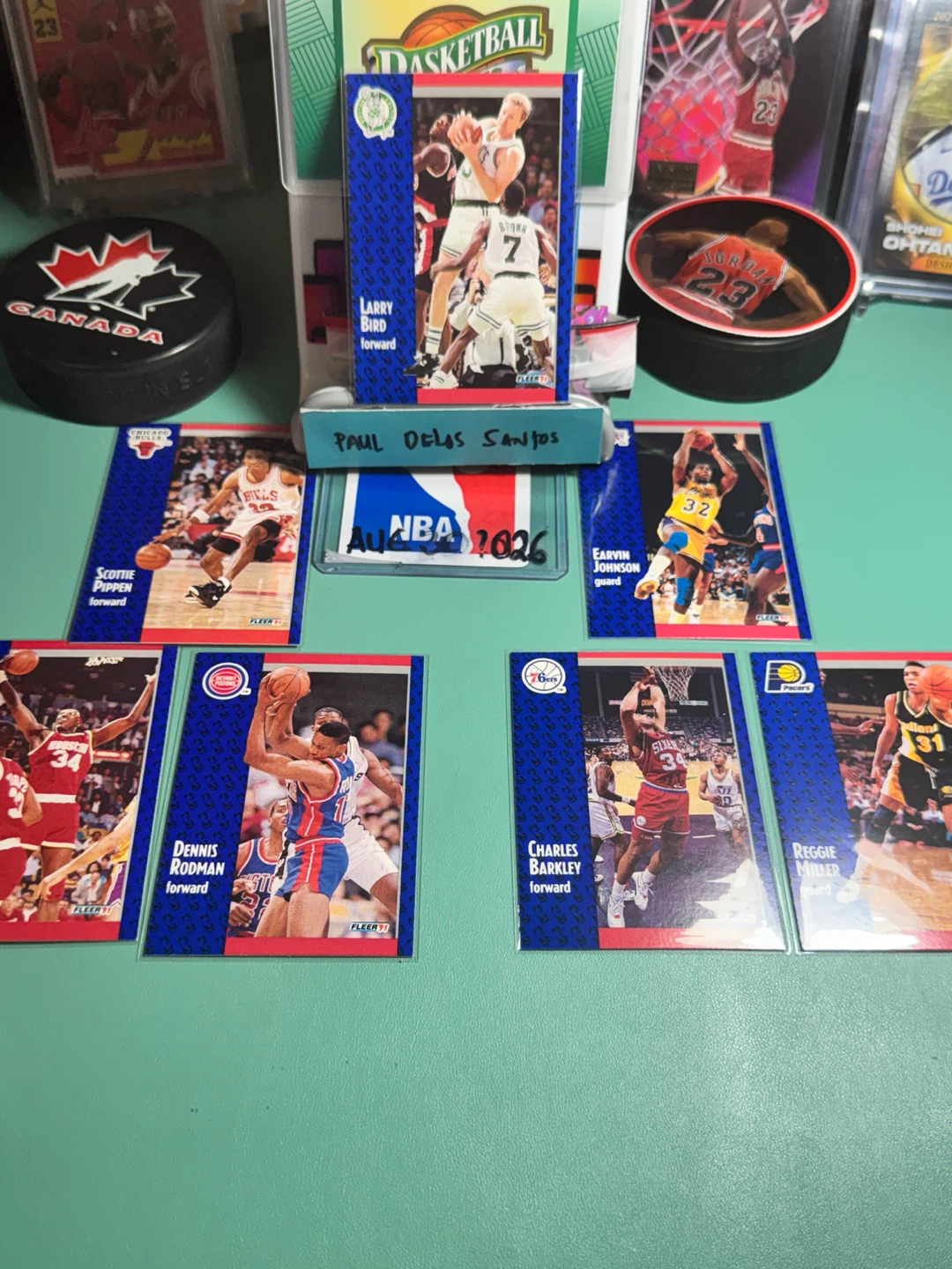 7 Fleer 1991 NBA Basketball Cards