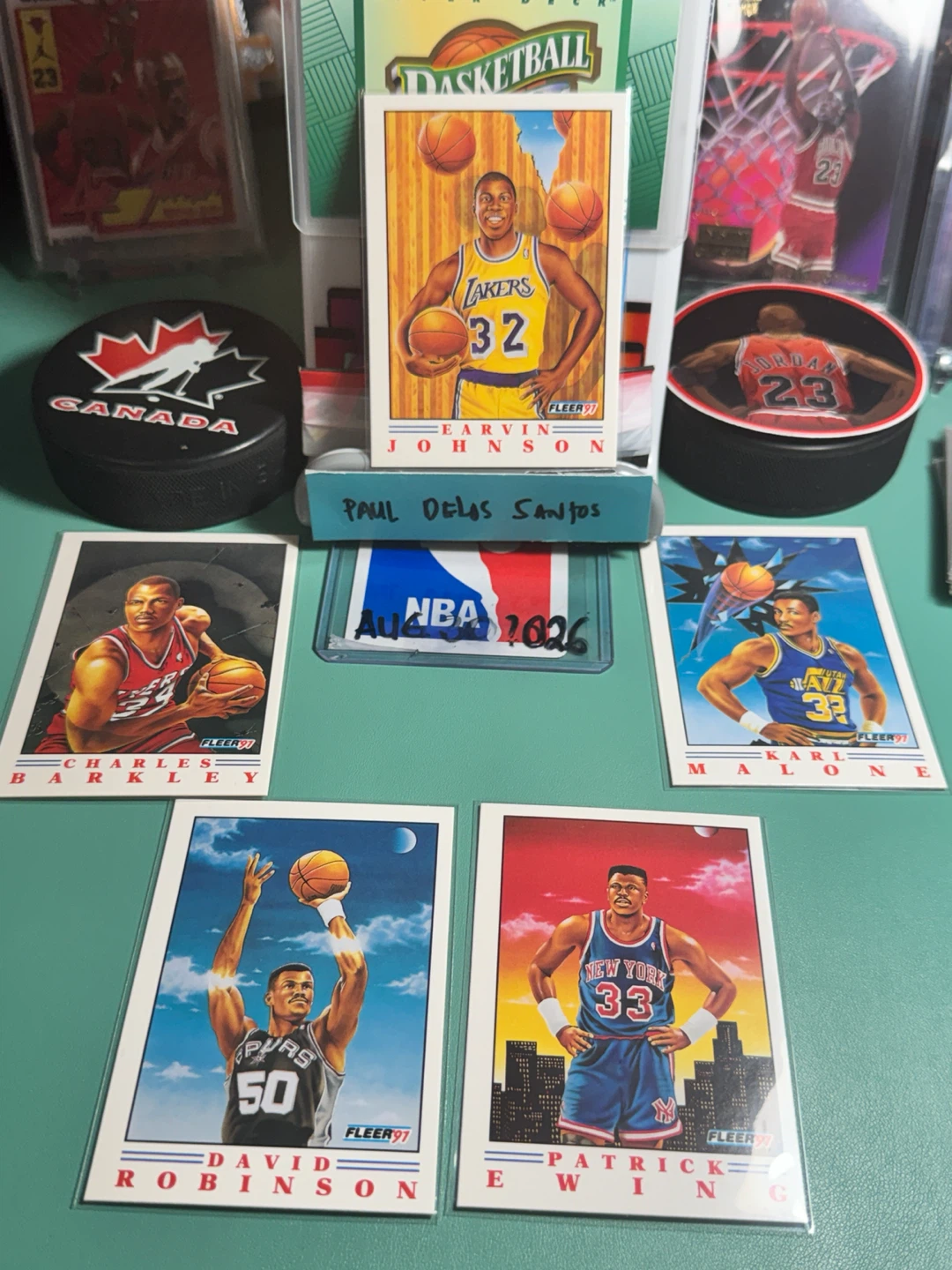 Set of 5 Fleer 1991 NBA Basketball Cards