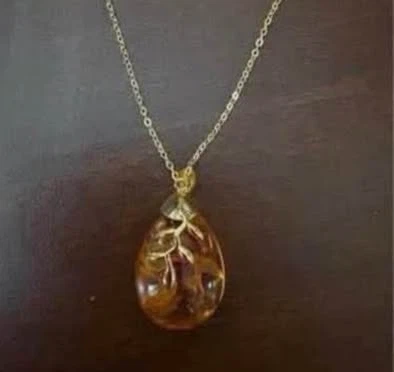 Amber earrings & Amber necklace (New) (Both together for $10) - photo 3