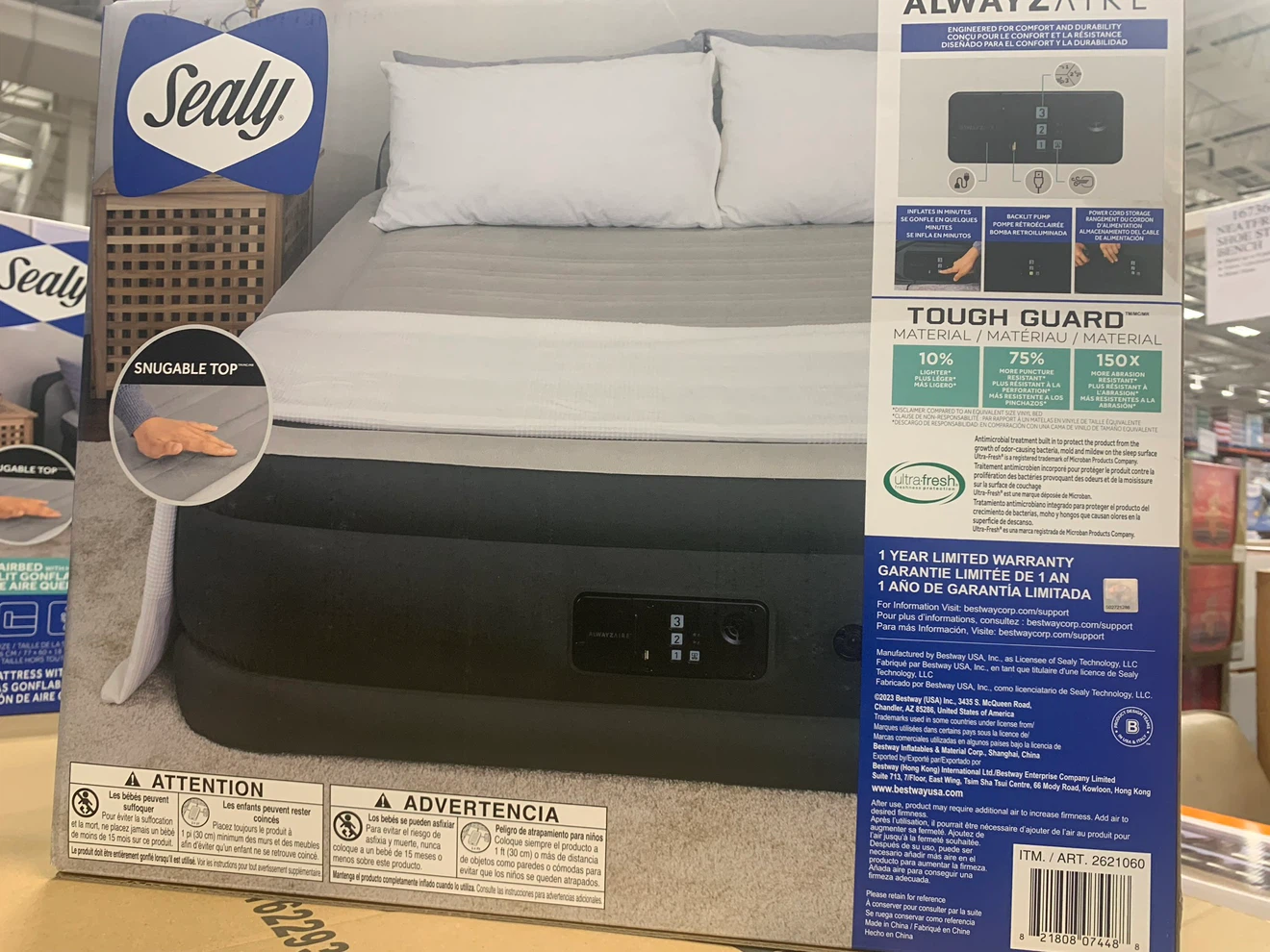 Sealy Alwayzaire Air Queen Bed/Mattress