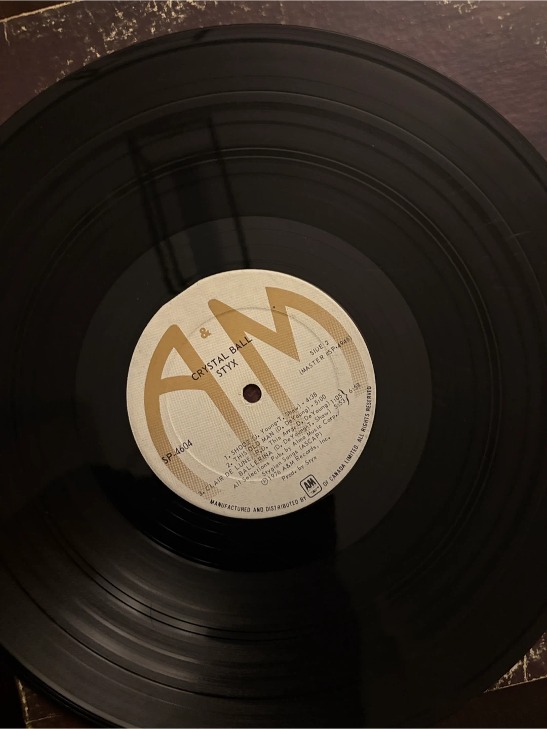 Styx Crystal Ball Vinyl Record - photo 3
