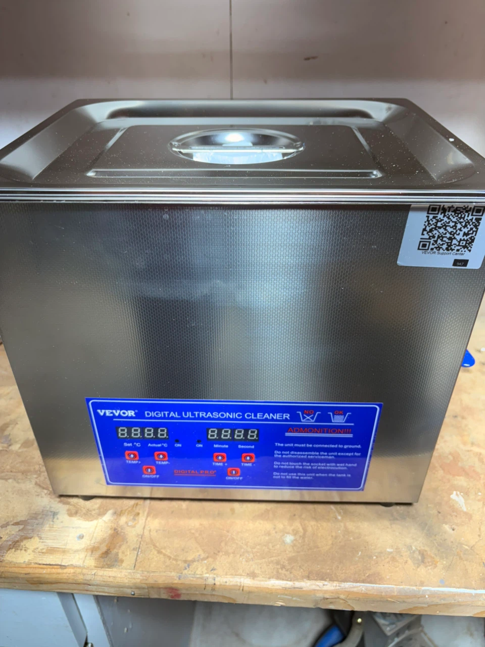 VEVOR Ultrasonic Cleaner 6L Digital Stainless Steel