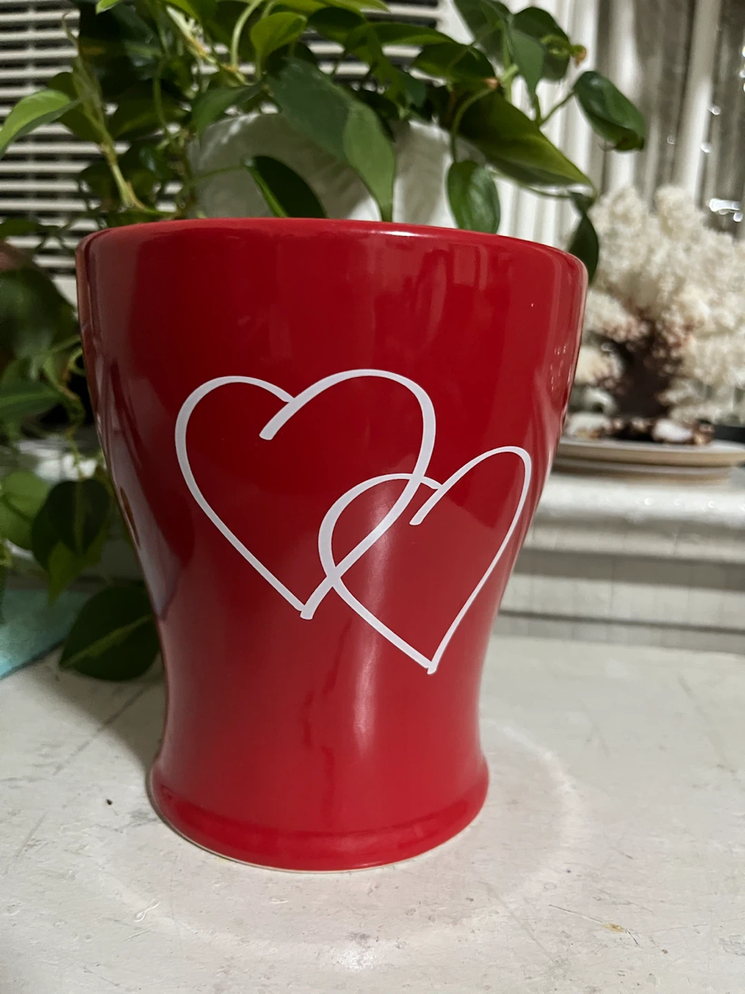 Edible Arrangements Red Ceramic Heart Vase