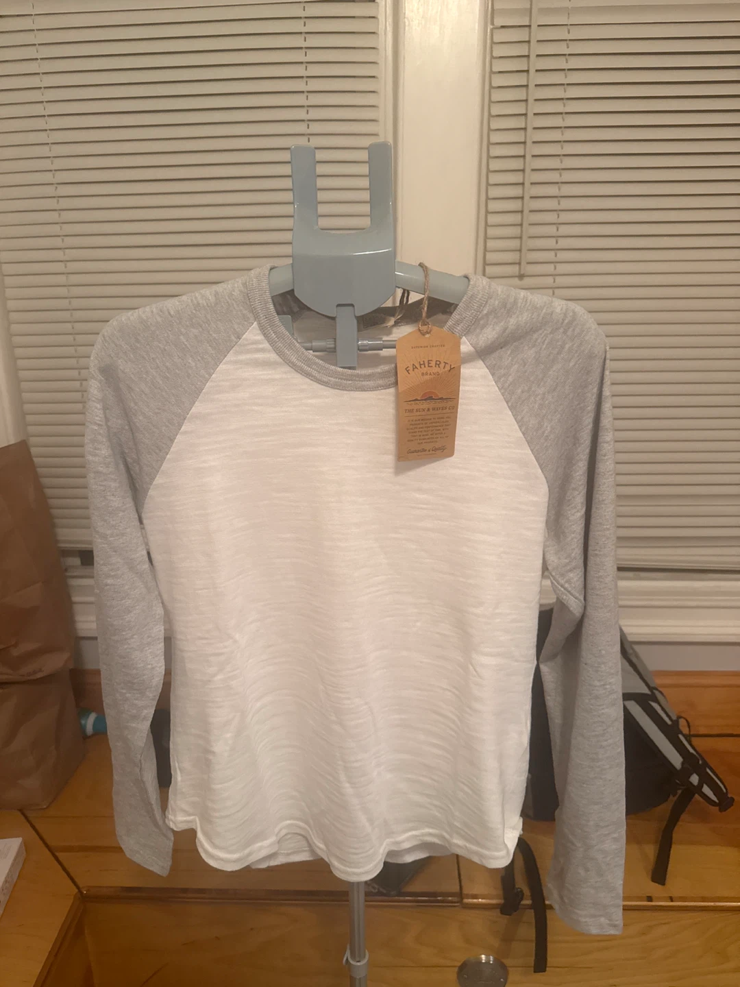 Faherty Brand Long Sleeve Baseball T-Shirt