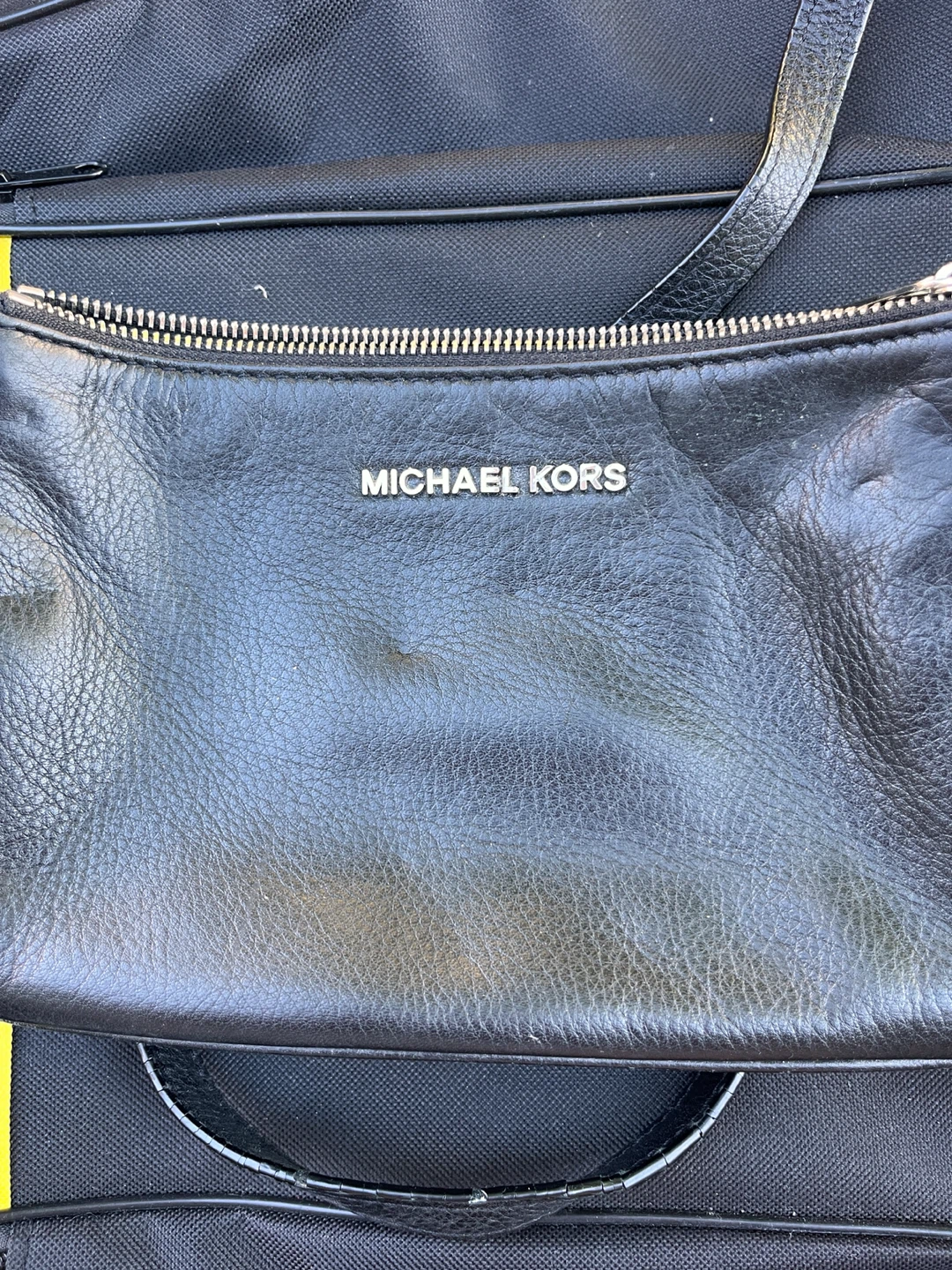 Michael Kors Black Leather Crossbody Bag